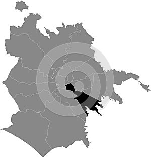 Location map of Municipio VII Ã¢â¬â Appio-Latino Tuscolano CinecittÃÂ  municipality photo